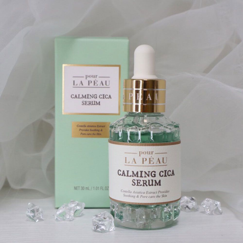 POUR LA PEAU Calming Cica Serum 30ml Soothing Acne Trouble Oily Dehydrated Skin K-Beauty _ Made in Korea